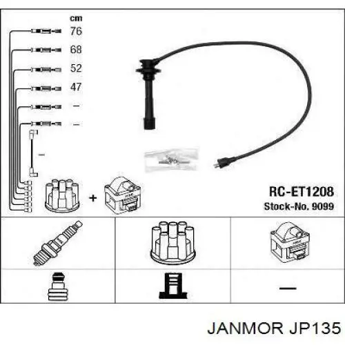 JP135 Janmor juego de cables de encendido