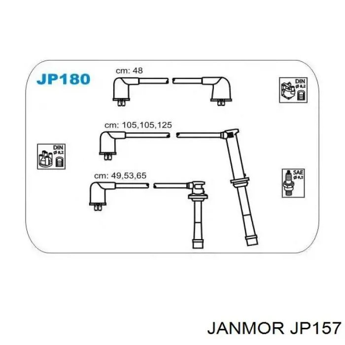 JP157 Janmor juego de cables de encendido