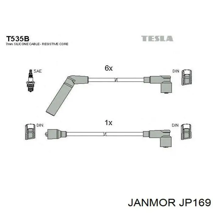 JP169 Janmor juego de cables de encendido