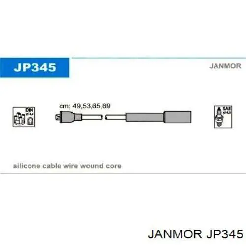 JP345 Janmor cables de bujías