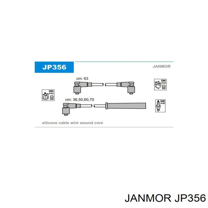 Juego de cables de bujias Janmor JP356 precio, desde 33,84 EUR
