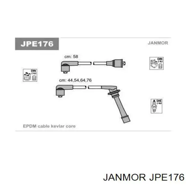 JPE176 Janmor juego de cables de encendido