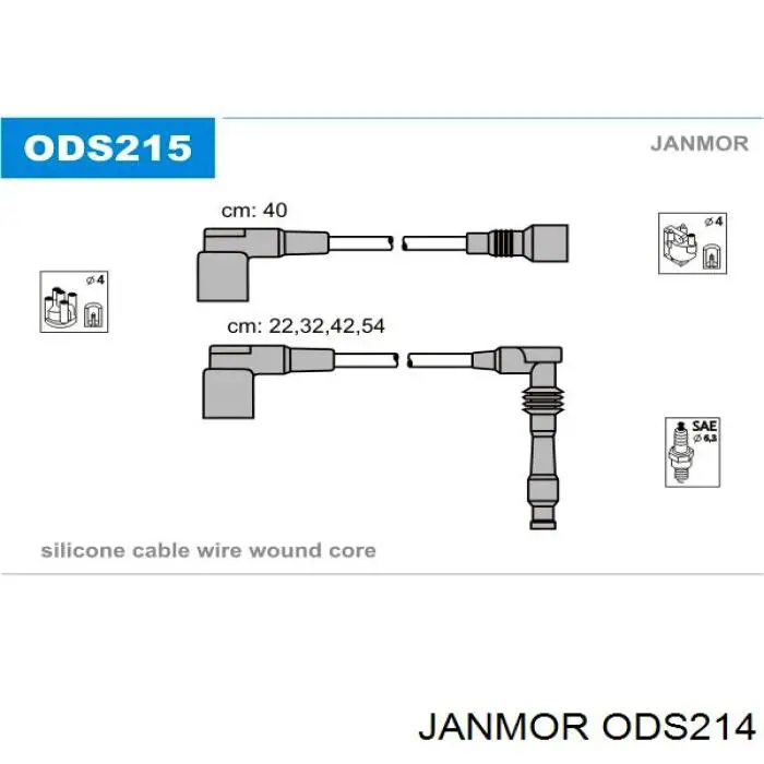ODS214 Janmor cables de bujías
