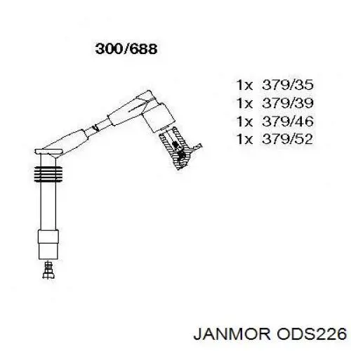 ODS226 Janmor juego de cables de encendido