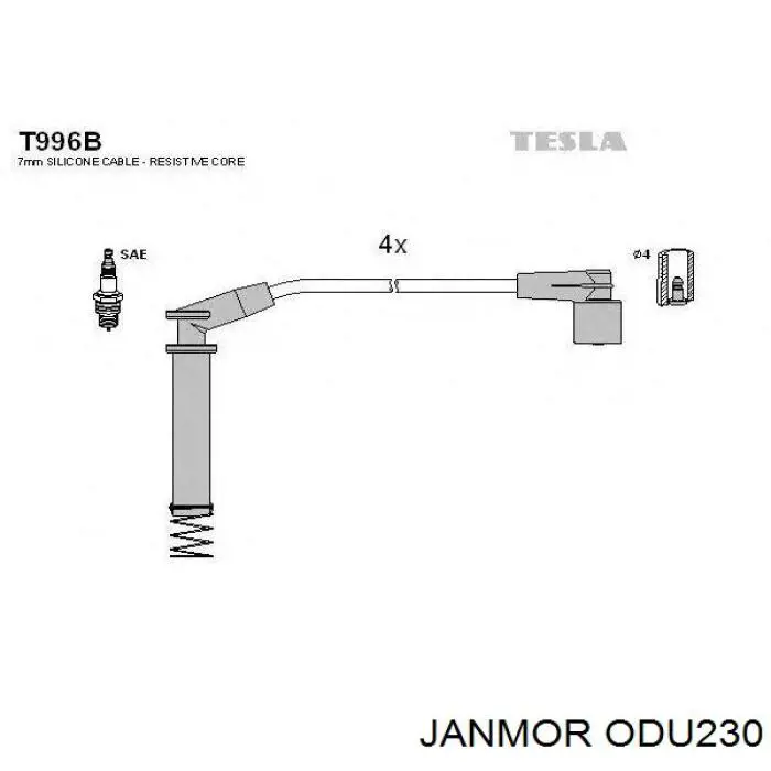 Comprar ODU230 Janmor Cable de bujía