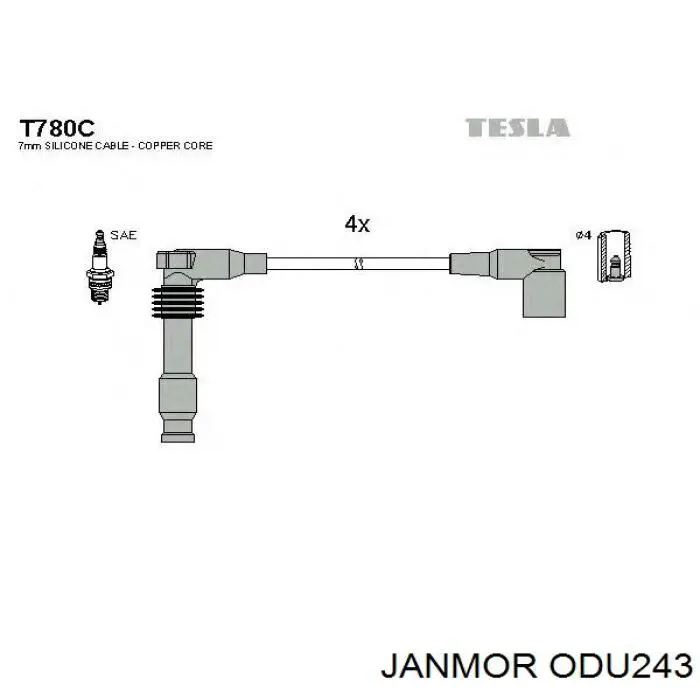 Comprar ODU243 Janmor Cable de bujía