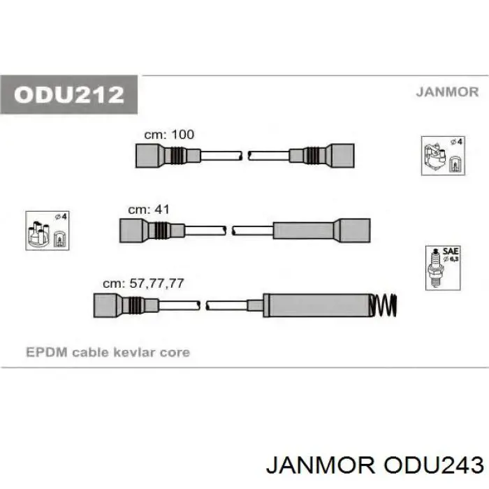 ODU243 Janmor cables de bujías