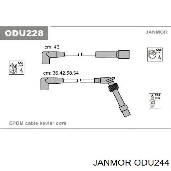 ODU244 Janmor juego de cables de encendido