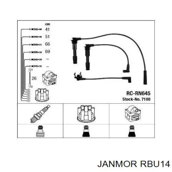 Juego de cables de bujias NGK RCRN645 precio, desde 61,82 EUR