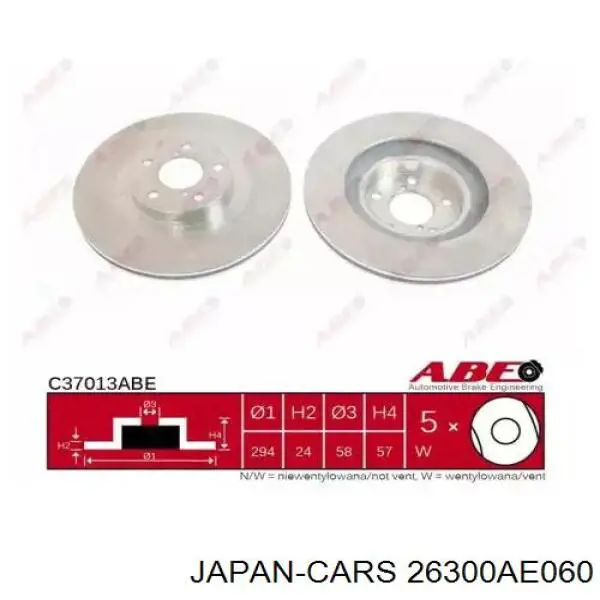 Freno de disco delantero Subaru Impreza 1 GC