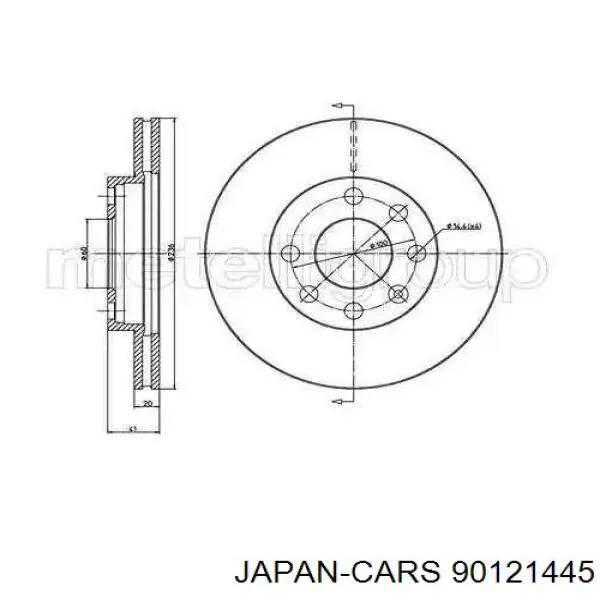Freno de disco delantero Opel Astra 51, 52, F35, M35