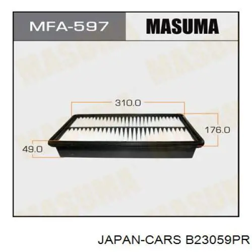 B23059PR Japan Cars filtro de aire