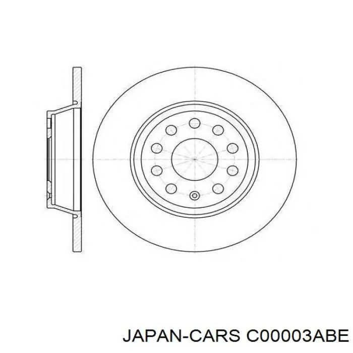 C00003ABE Japan Cars juego de zapatas de frenos, freno de estacionamiento