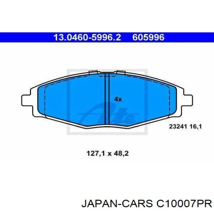 C10007PR Japan Cars pastillas de freno delanteras