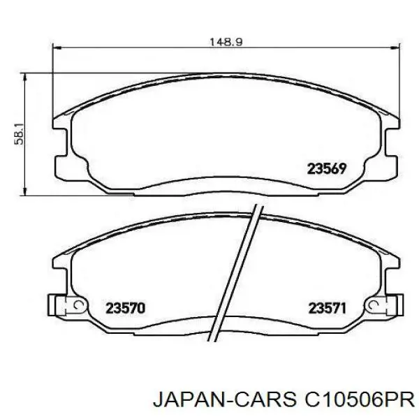 C10506PR Japan Cars pastillas de freno delanteras