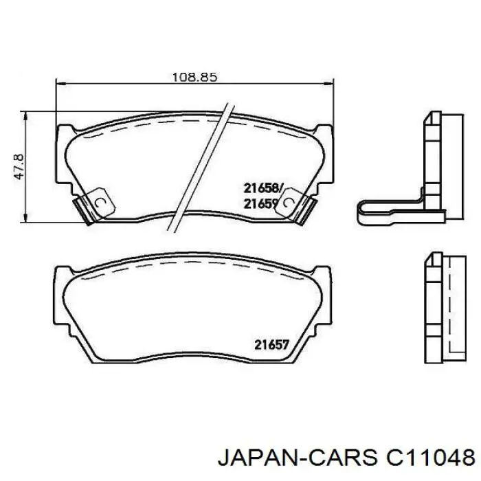 C11048 Japan Cars pastillas de freno delanteras