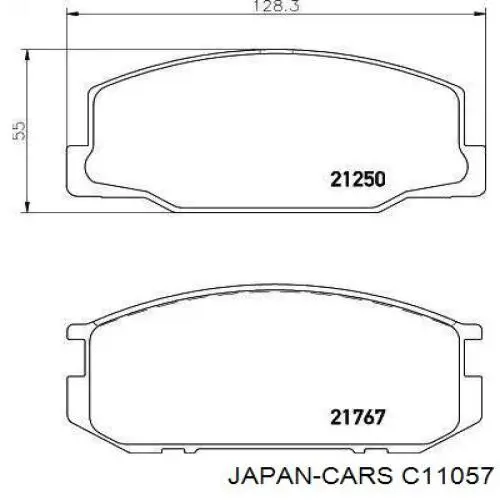 C11057 Japan Cars pastillas de freno delanteras