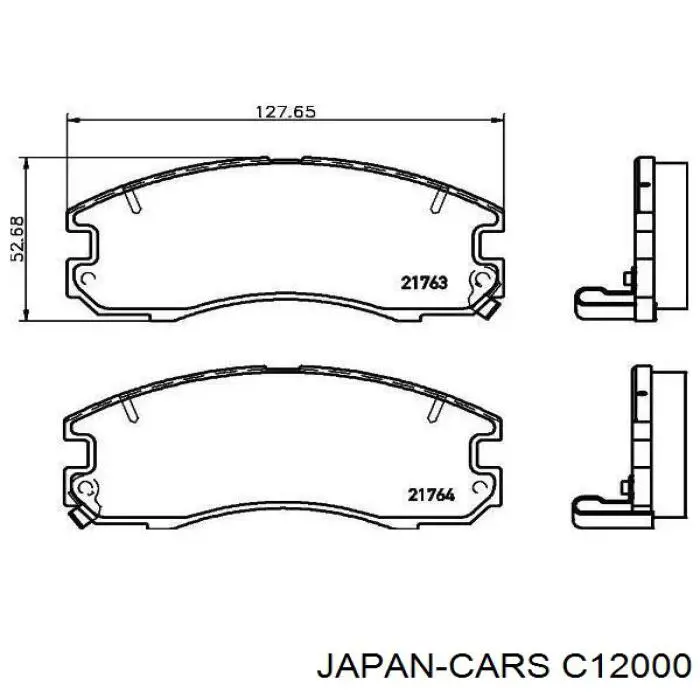 C12000 Japan Cars pastillas de freno delanteras