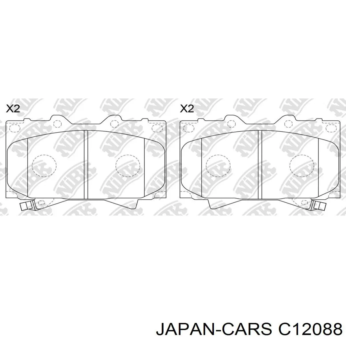 C12088 Japan Cars pastillas de freno delanteras