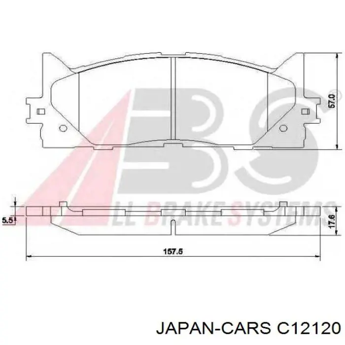 C12120 Japan Cars pastillas de freno delanteras