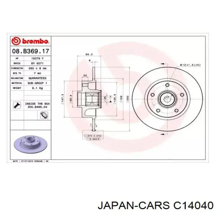 Pastillas de freno delanteras Honda CR-V 1 RD
