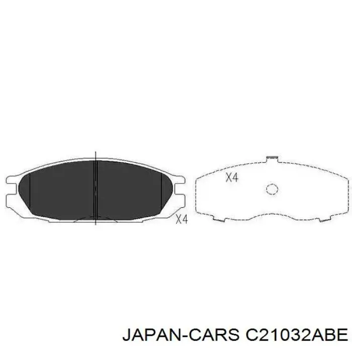 C21032ABE Japan Cars pastillas de freno traseras