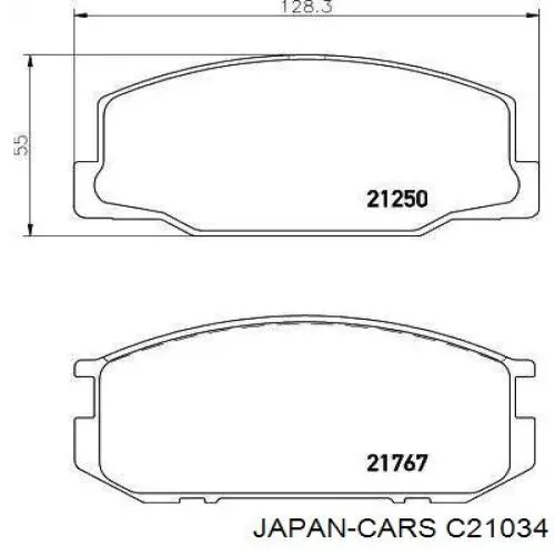 C21034 Japan Cars pastillas de freno traseras