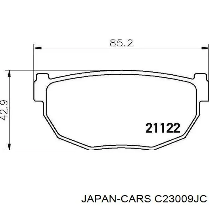 C23009JC Japan Cars pastillas de freno traseras