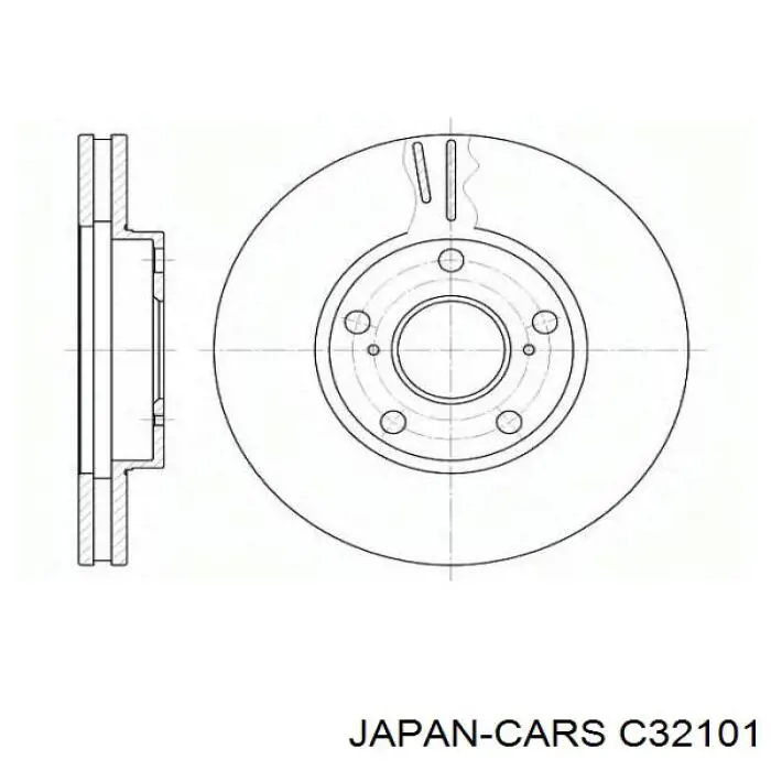 C32101 Japan Cars freno de disco delantero