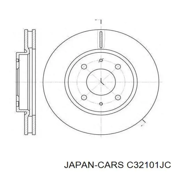 C32101JC Japan Cars freno de disco delantero