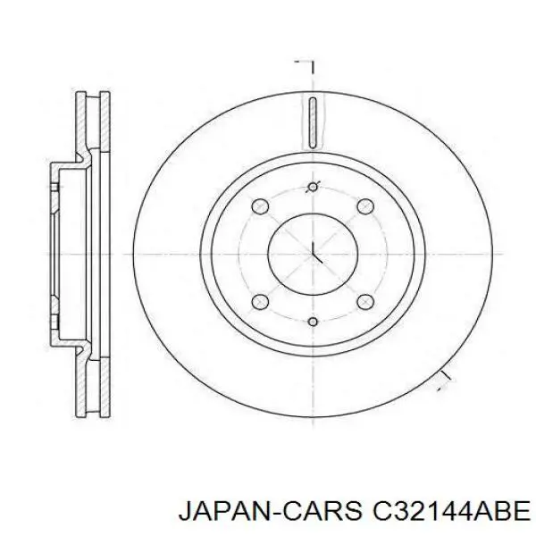 C32144ABE Japan Cars freno de disco delantero