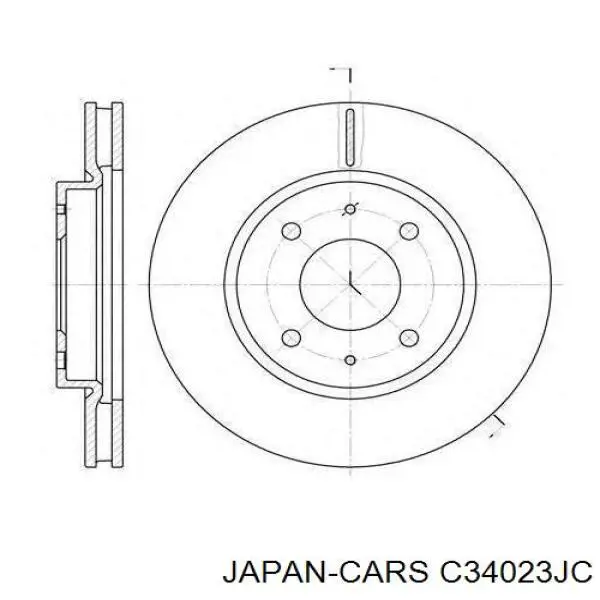 C34023JC Japan Cars freno de disco delantero