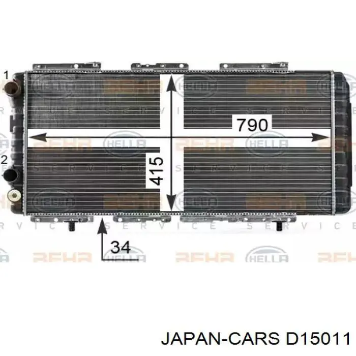 D15011 Japan Cars bomba de agua