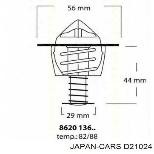 Termostato, refrigerante Nissan Sunny 3 N14