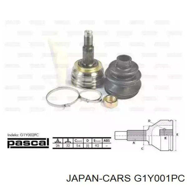 G1Y001PC Japan Cars junta homocinética exterior delantera