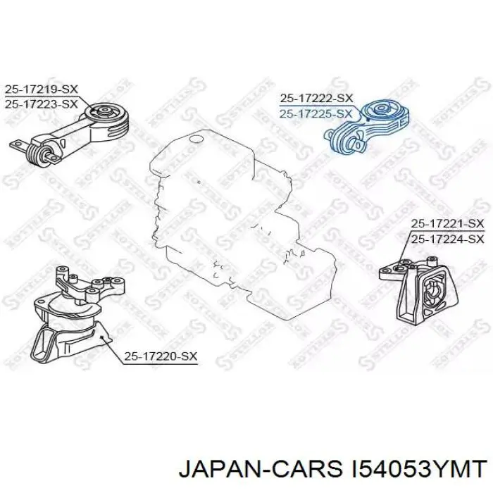 I54053YMT Japan Cars soporte de motor trasero