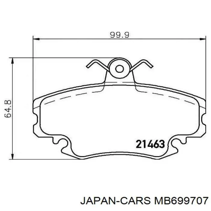 MB699707 Japan Cars juego de reparación, pinza de freno delantero