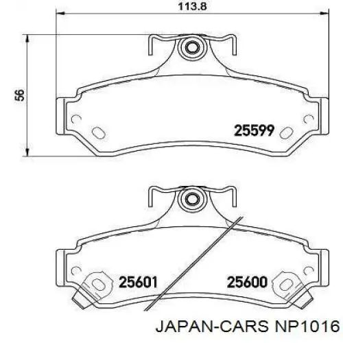 NP1016 Japan Cars juego de aros de pistón de motor, cota de reparación +0,50 mm