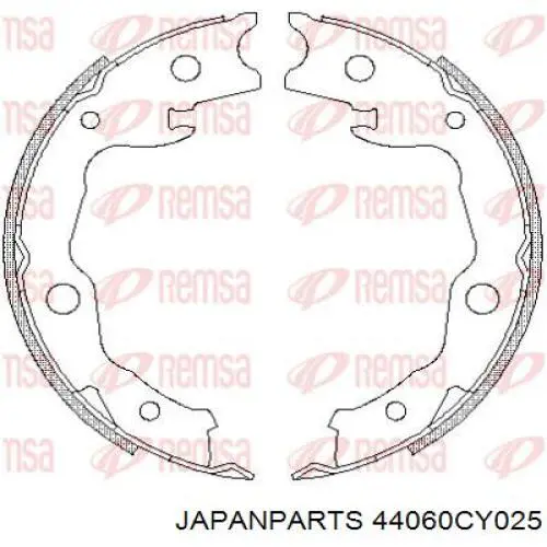 Juego de zapatas de frenos, freno de estacionamiento Nissan Tiida C11X