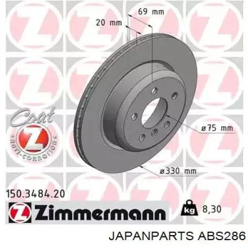 ABS-286 Japan Parts sensor abs delantero izquierdo