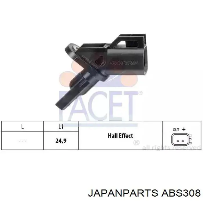 Sensor ABS delantero Volvo V40 525, 526