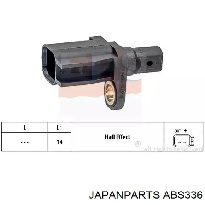 ABS-336 Japan Parts sensor abs trasero izquierdo