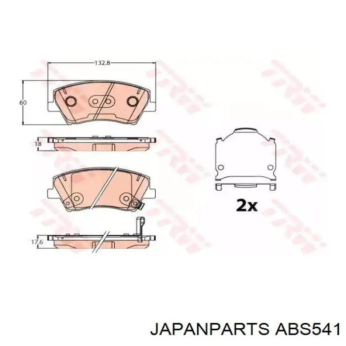 Sensor ABS delantero derecho ABS541 Japan Parts