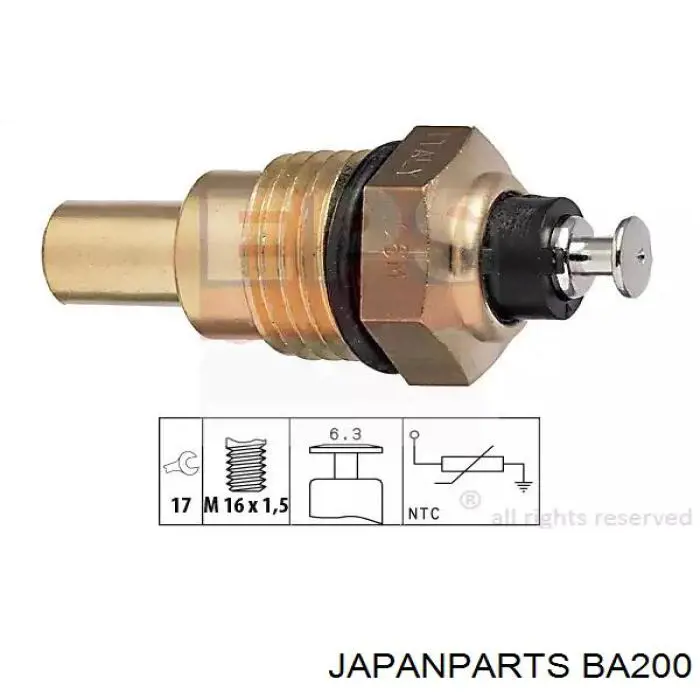 BA-200 Japan Parts sensor de temperatura del refrigerante