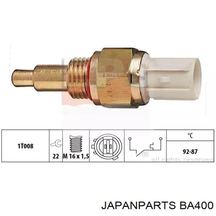 Sensor de temperatura del motor Honda 37750PC1004