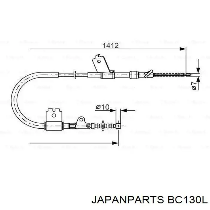 BC-130L Japan Parts cable de freno de mano trasero izquierdo