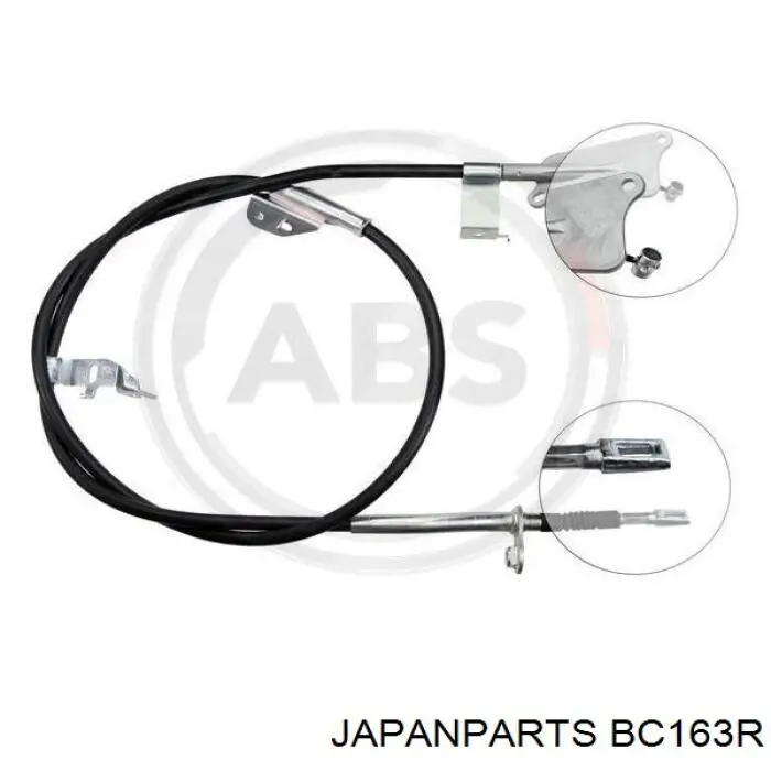 BC-163R Japan Parts cable de freno de mano trasero derecho