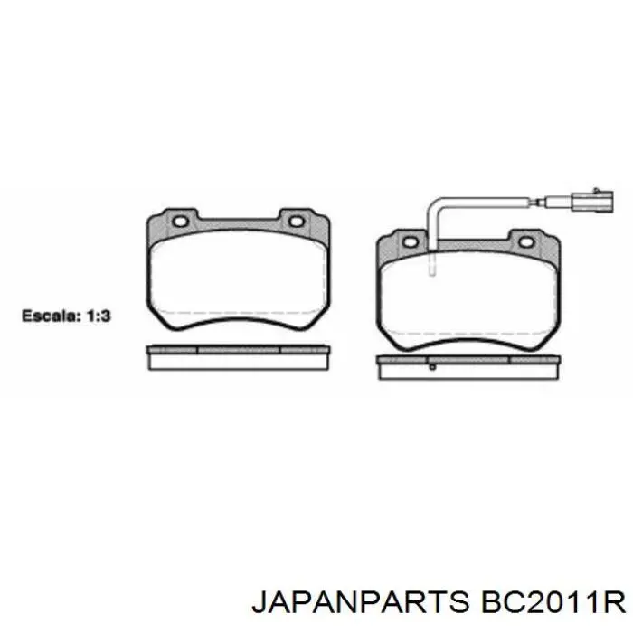 BC-2011R Japan Parts cable de freno de mano trasero derecho/izquierdo