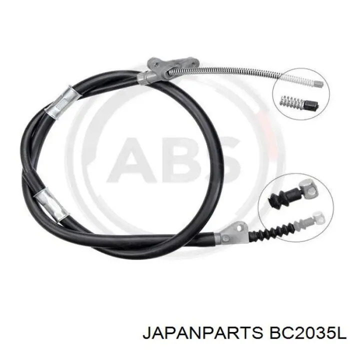 BC-2035L Japan Parts cable de freno de mano trasero izquierdo