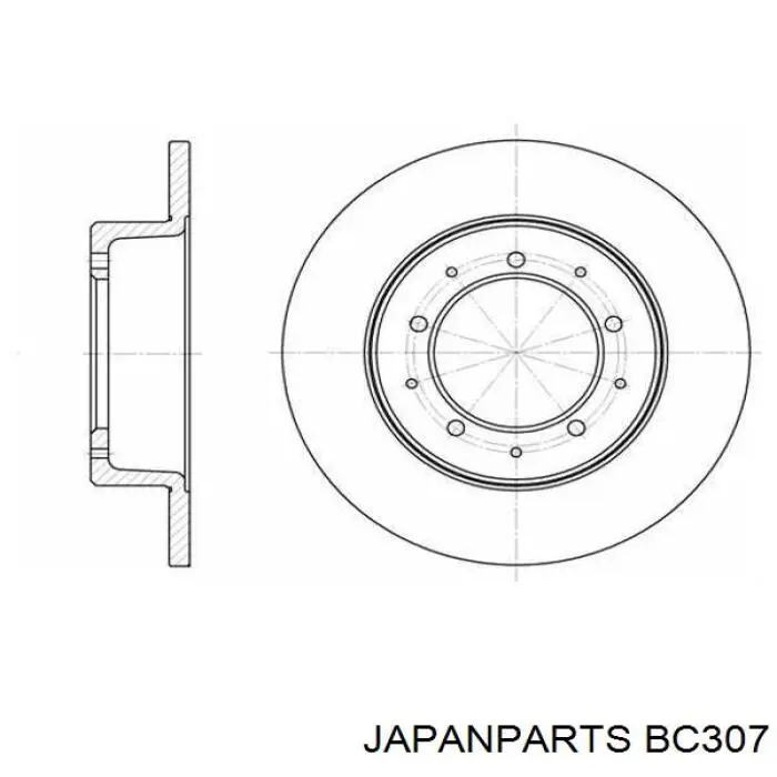 BC307 Japan Parts Cable de freno de mano trasero derecho